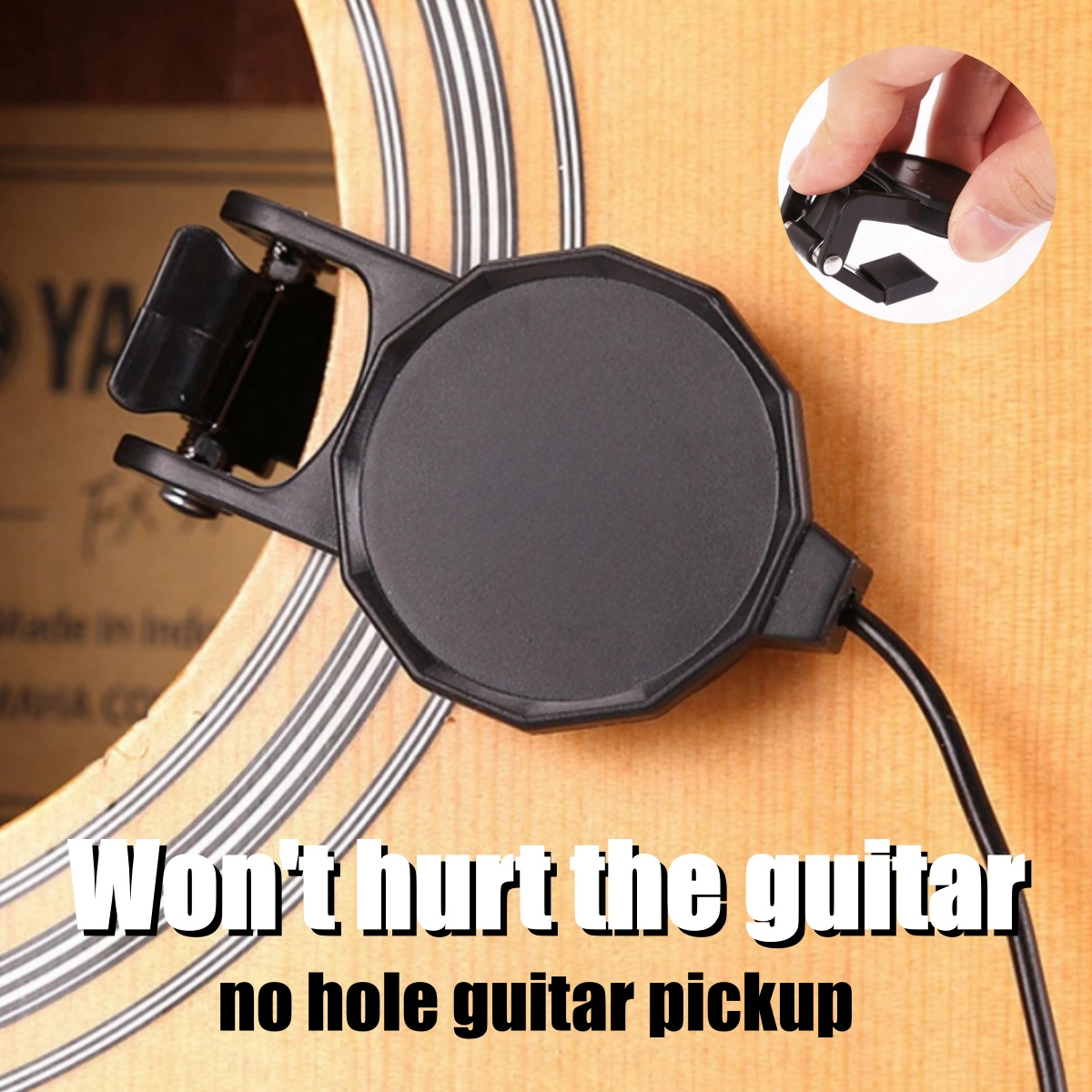 AliExpress Audio Jack Clip On Pickup for Acoustic Guitar\Mandolin\Bouzouki\Violin\Banjo\Ukulele Length 2.5 M Sound Pickup Transducer