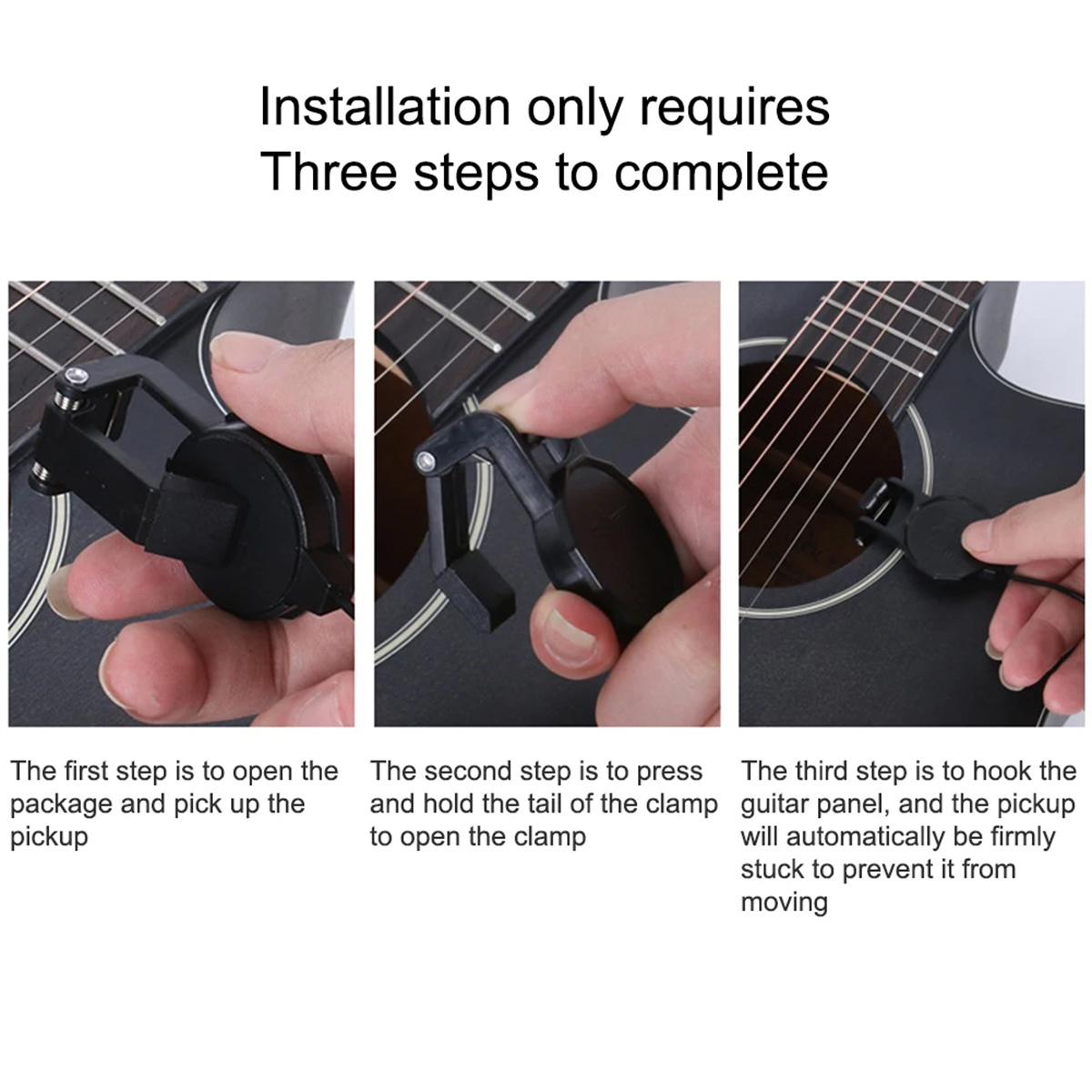 AliExpress Audio Jack Clip On Pickup for Acoustic Guitar\Mandolin\Bouzouki\Violin\Banjo\Ukulele Length 2.5 M Sound Pickup Transducer, view 3