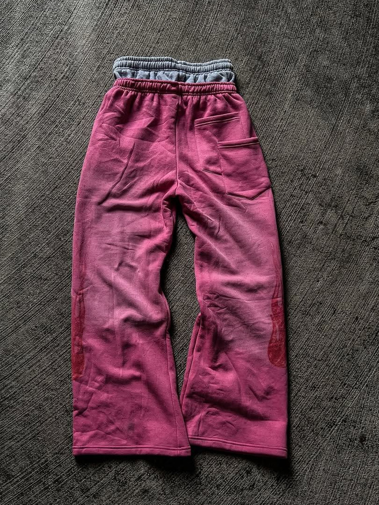AliExpress Autumn and Winter Fashion High Street Ins Fashion Men's and Women's Loose Straight Embroidered Printed Casual Pants, view 2
