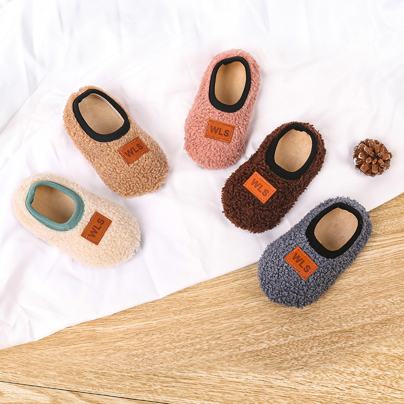 AliExpress Autumn Winter Baby Slippers Toddler Plush Floor Sock Shoes Boy Girl Children Soft Anti-slip Walking Shoes Indoor Home Kids Shoes, view 3