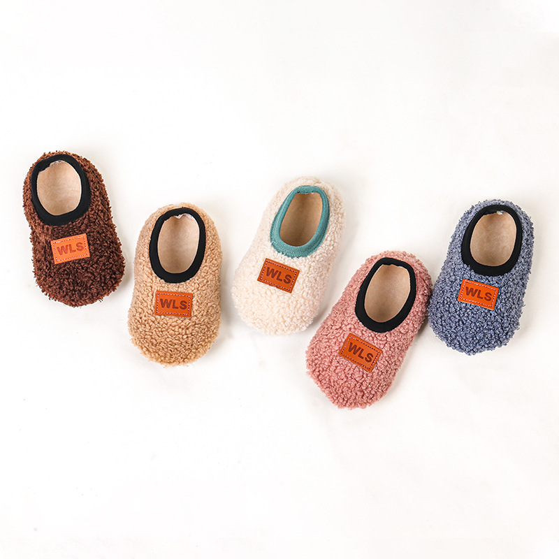 AliExpress Autumn Winter Baby Slippers Toddler Plush Floor Sock Shoes Boy Girl Children Soft Anti-slip Walking Shoes Indoor Home Kids Shoes, view 4