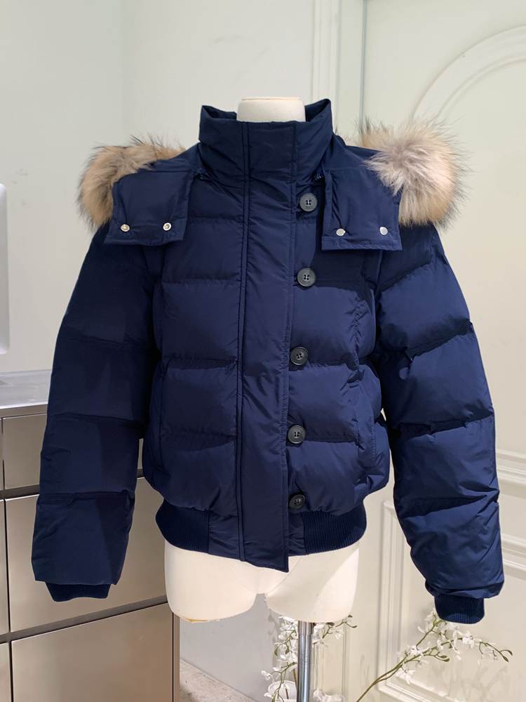 AliExpress Autumn Winter Fur Hooded Jacket Women Outerwear Thick Dowon Cotton Padded Slim Short Parkas Female Cropped Puffer Bubble Coat
