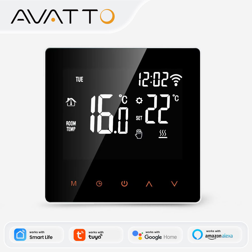 AliExpress AVATTO WiFi Smart Thermostat,16A Electric Floor Heating 3A Water/Gas Boiler Temperature Remote Controller For Tuya Google Home