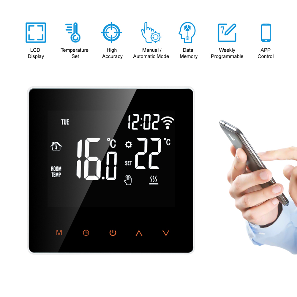 AliExpress AVATTO WiFi Smart Thermostat,16A Electric Floor Heating 3A Water/Gas Boiler Temperature Remote Controller For Tuya Google Home, view 3