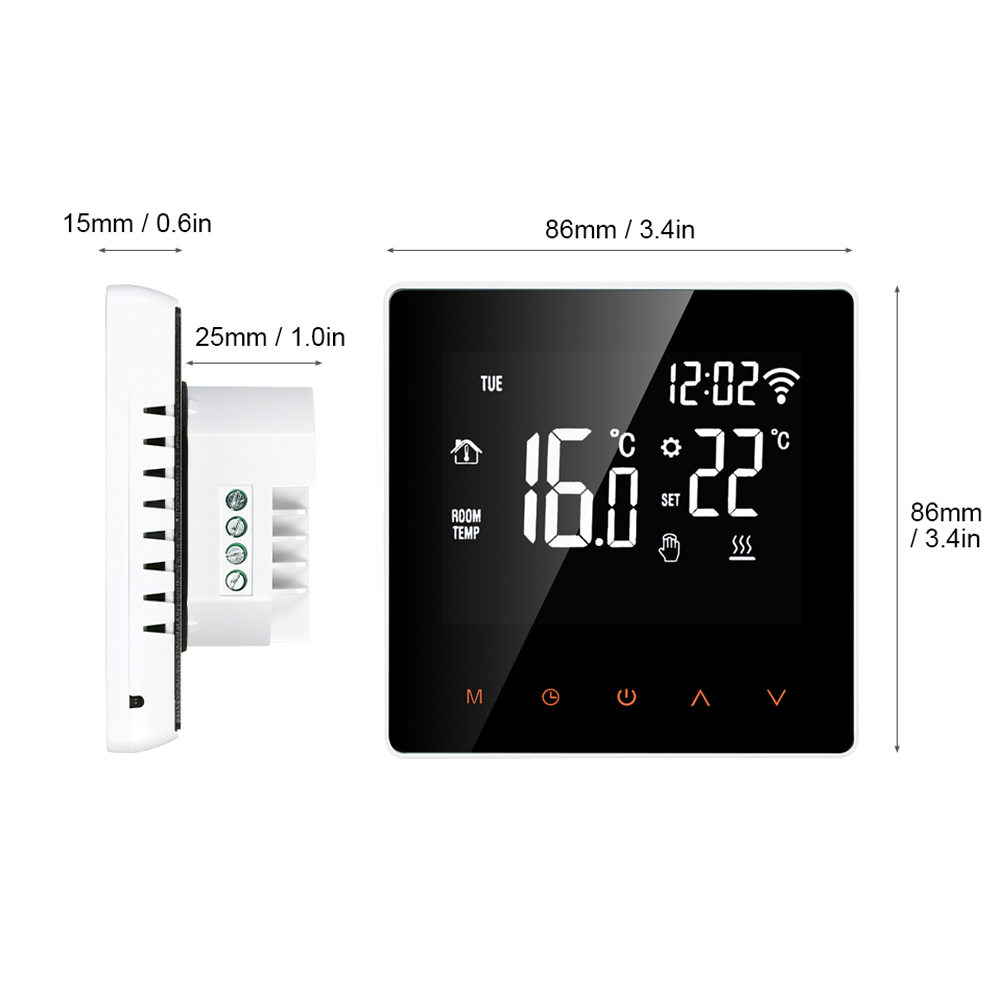 AliExpress AVATTO WiFi Smart Thermostat,16A Electric Floor Heating 3A Water/Gas Boiler Temperature Remote Controller For Tuya Google Home, view 5
