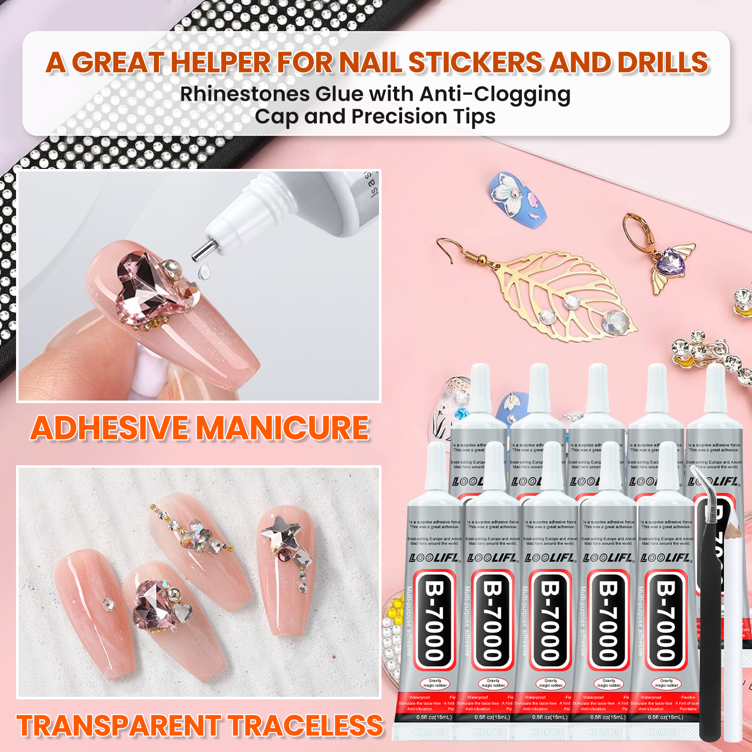 AliExpress B-7000 Clear Rhinestone and Jewelry Adhesive, view 2