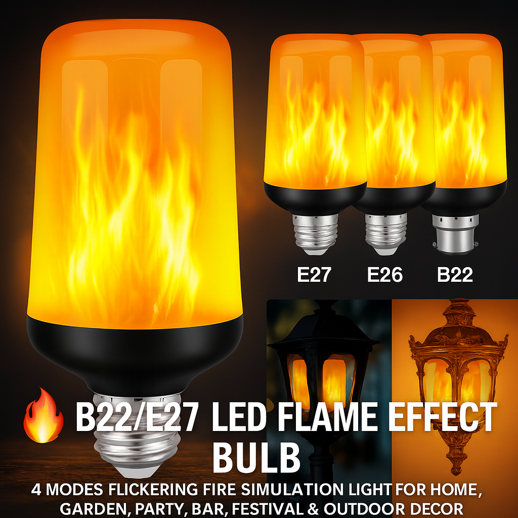 AliExpress Flame-Effect Flickering LED Bulb (B22/E27)