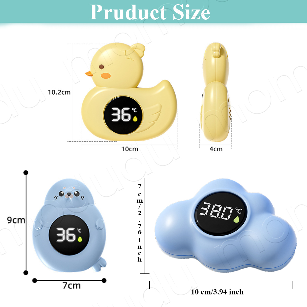AliExpress Baby Bath Temperature Meter Floating Digital Water Baby Bath Temperature Meter LED Display Temperature Tester Safety Cartoon, view 2