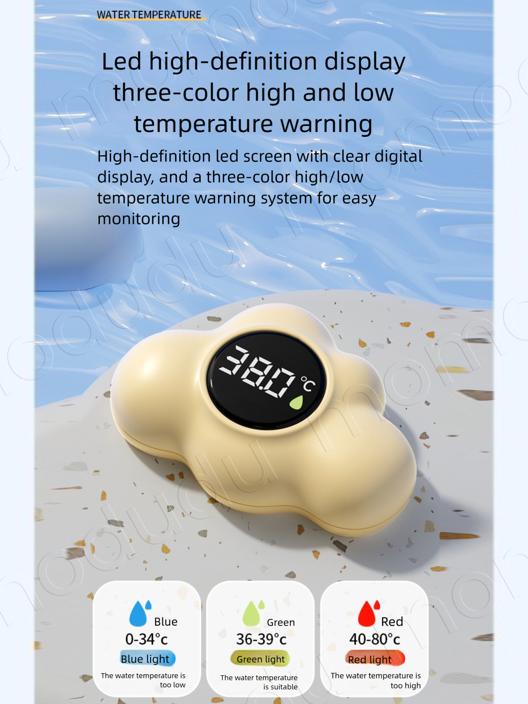 AliExpress Baby Bath Temperature Meter Floating Digital Water Baby Bath Temperature Meter LED Display Temperature Tester Safety Cartoon, view 5