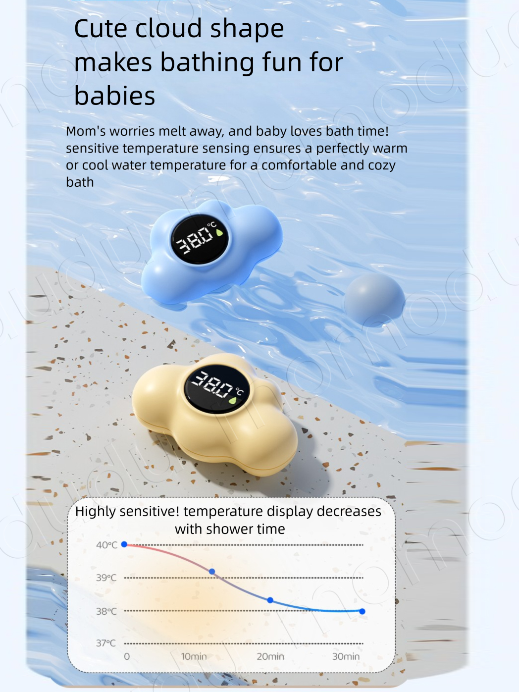 AliExpress Baby Bath Temperature Meter Floating Digital Water Baby Bath Temperature Meter LED Display Temperature Tester Safety Cartoon, view 6