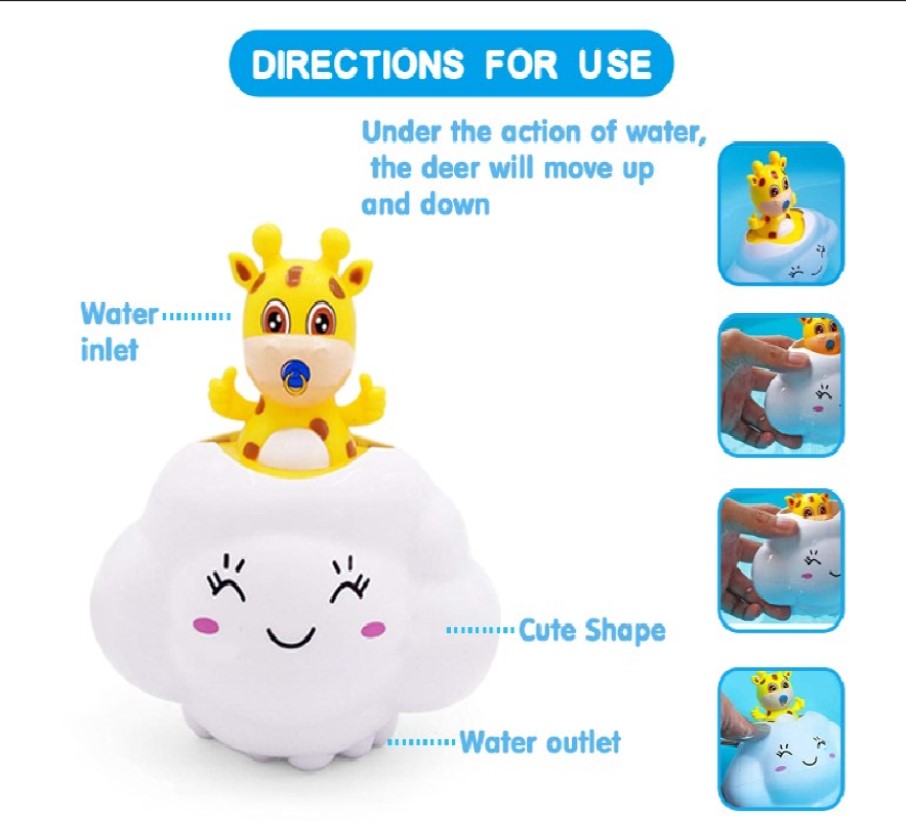 AliExpress Baby Bath Toy, Bathing Cute Swimming Water Spraying Clouds Shower Bath Toy For Kids Water Playing Toy, view 5