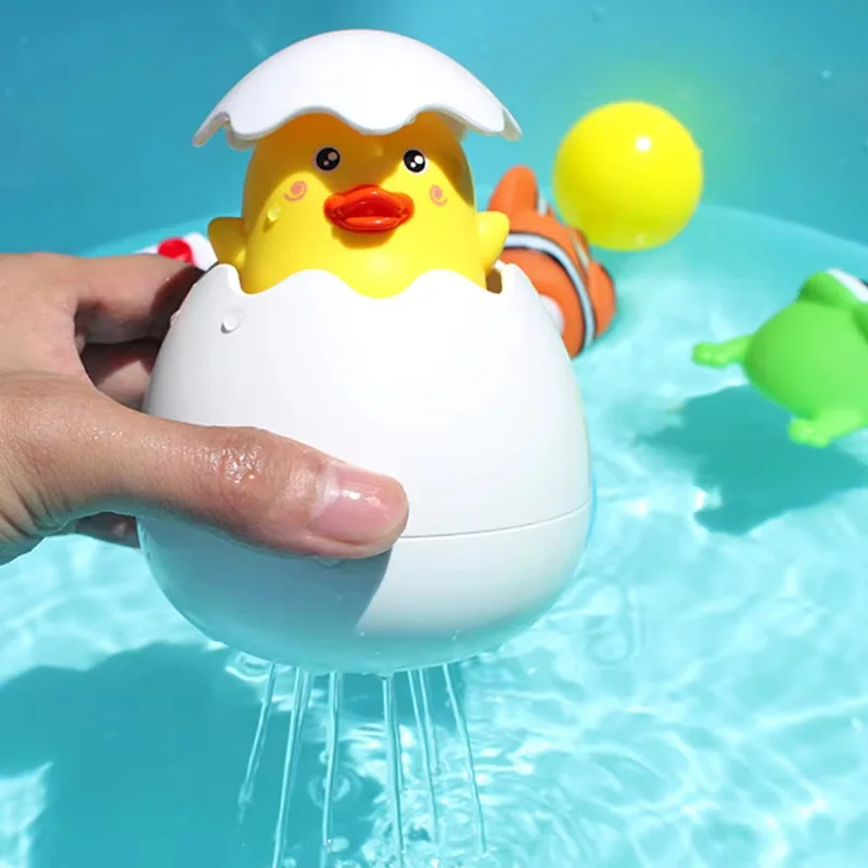 AliExpress Baby Bath Toy Cute Duck Penguin Egg Water Spray Sprinkler Shower Sensory Toy Gift for Kids Toddlers, view 3