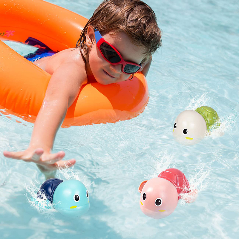 AliExpress Baby Bath Toys Bathing Cute Swimming Turtle Whale Pool Beach Classic Chain Clockwork Water Toy For Kids Water Playing Toys, view 4