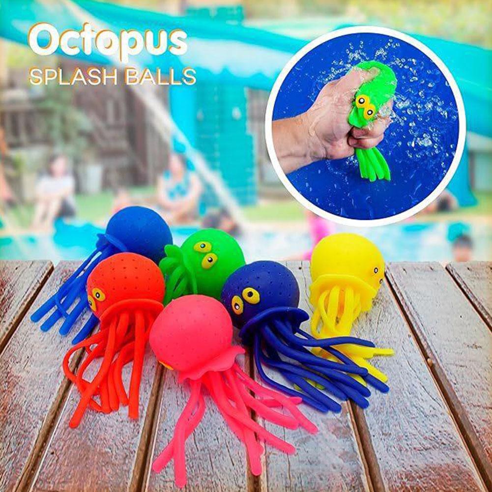 AliExpress Baby Bath Toys Sponge Water Absorbing Octopus Squeezing Stress Relief Toys Summer Swimming Play Water Bath Toy for Children, view 4