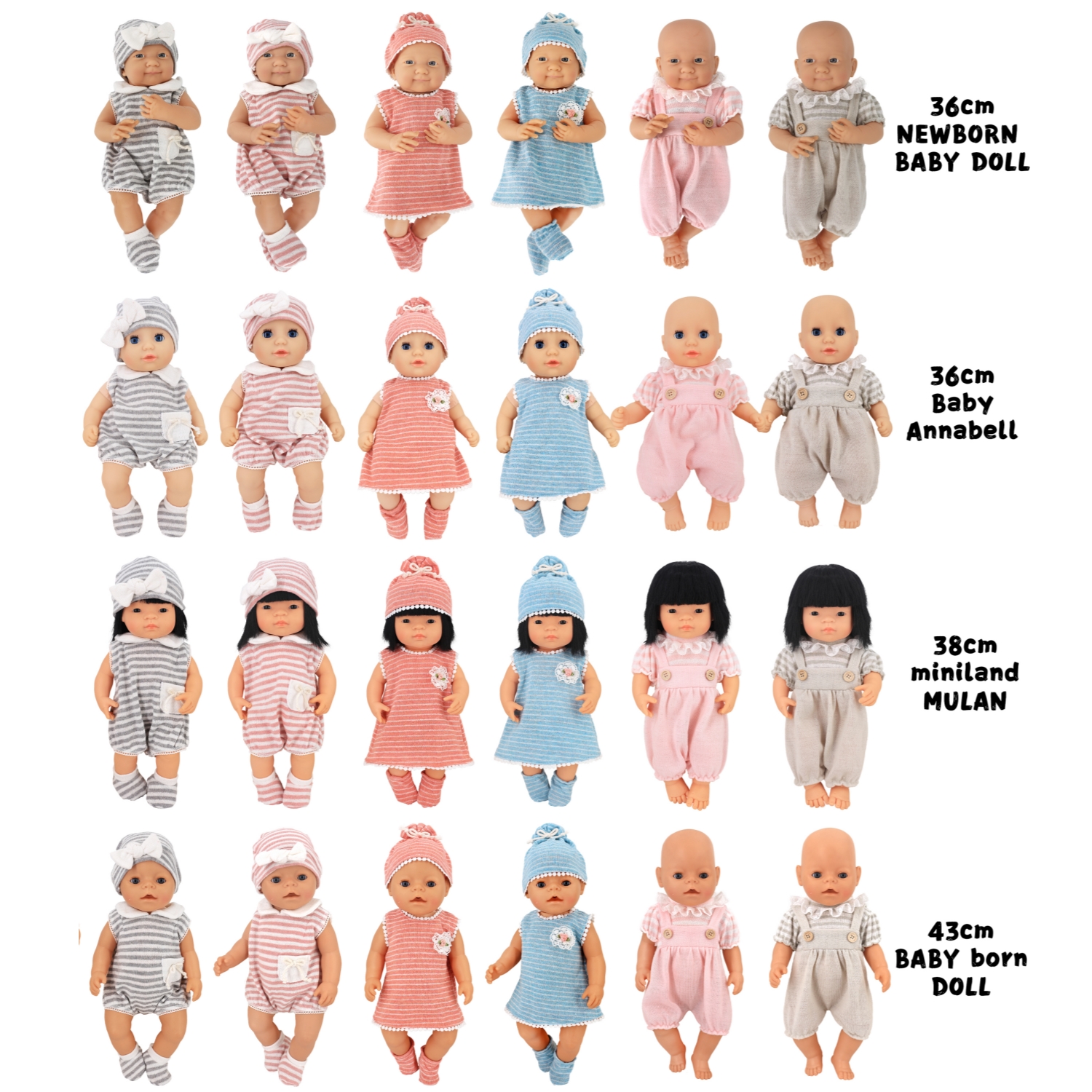 AliExpress Baby Born Doll Clothes For 13-18 Inch Newborn Doll Cute 43cm Newborn Doll Accessories Festival Birthday Gift, view 3