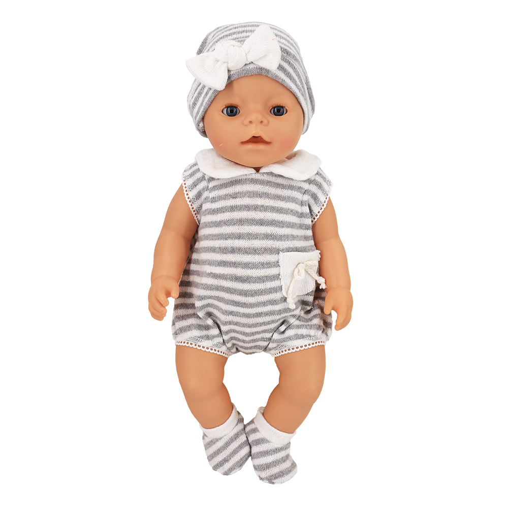 AliExpress Baby Born Doll Clothes For 13-18 Inch Newborn Doll Cute 43cm Newborn Doll Accessories Festival Birthday Gift, view 5
