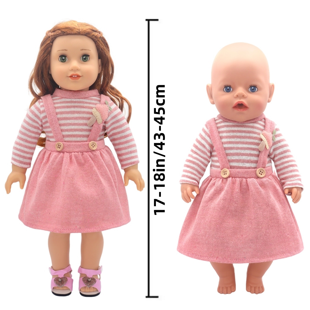 AliExpress Baby Born Doll Outfits For 13-18 Inch Newborn Doll Cute Jumpers Rompers Suit+Shoes Doll Accessories Festival Birthday Gift, view 3