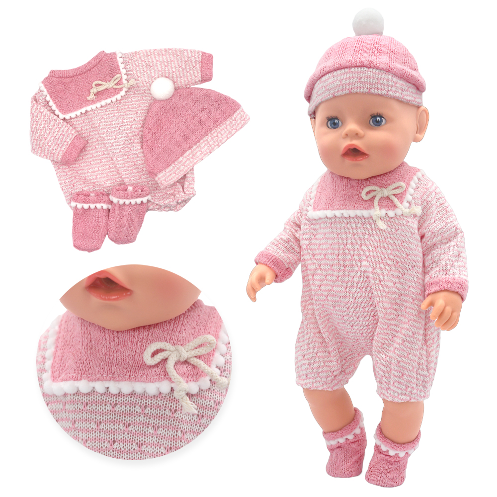 AliExpress Baby Born Doll Outfits For 13-18 Inch Newborn Doll Cute Jumpers Rompers Suit+Shoes Doll Accessories Festival Birthday Gift, view 6