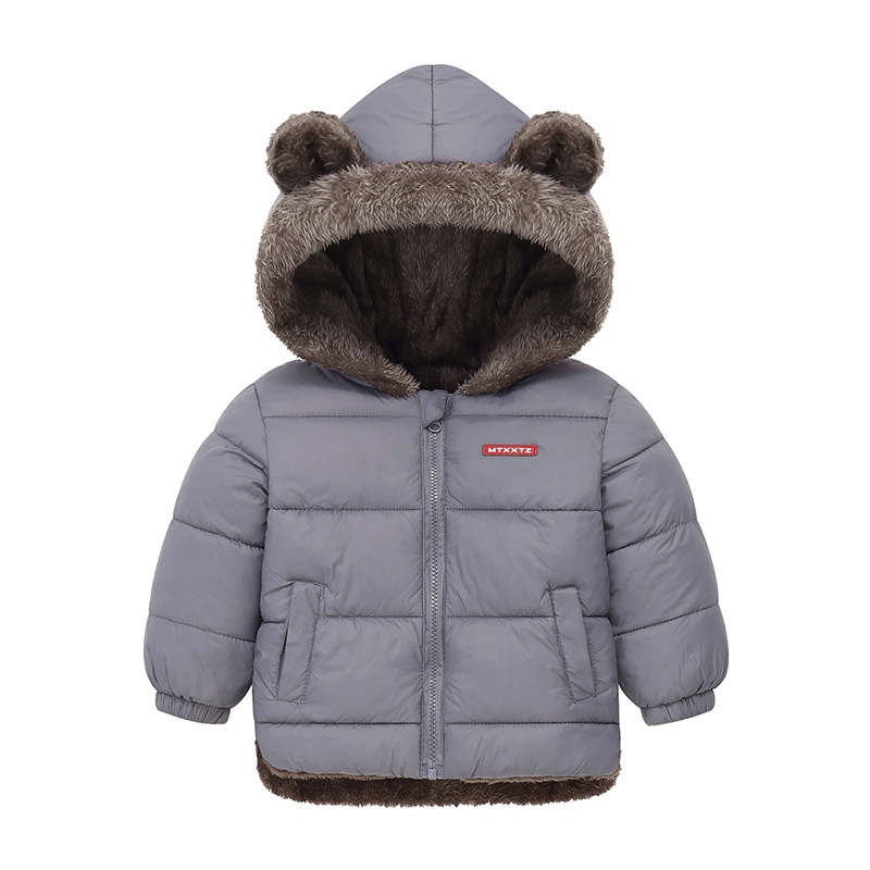 AliExpress Baby Boys Girls Jacket Hooded Cotton Outerwear Children's Thick Fleece Coat Cashmere Padded Jackets Winter Boys Girls Warm Coats, view 3