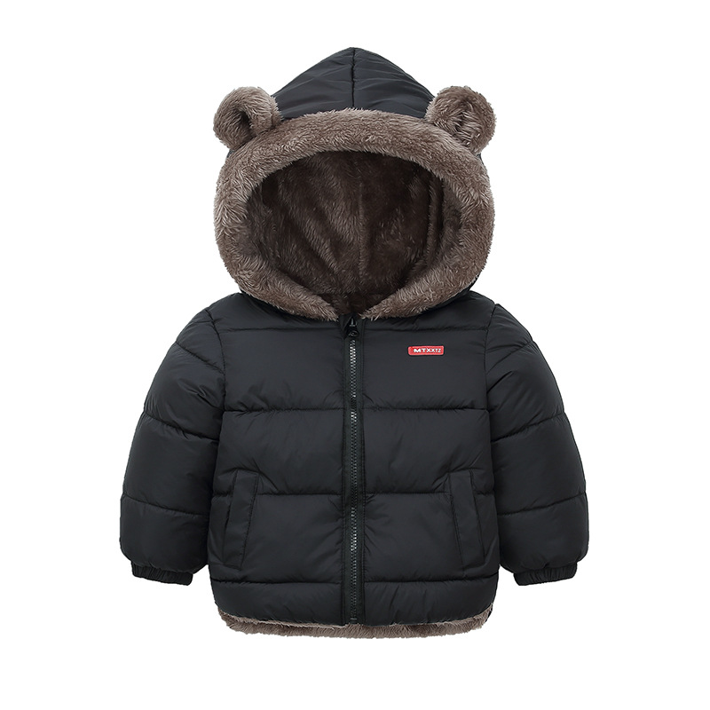 AliExpress Baby Boys Girls Jacket Hooded Cotton Outerwear Children's Thick Fleece Coat Cashmere Padded Jackets Winter Boys Girls Warm Coats, view 5
