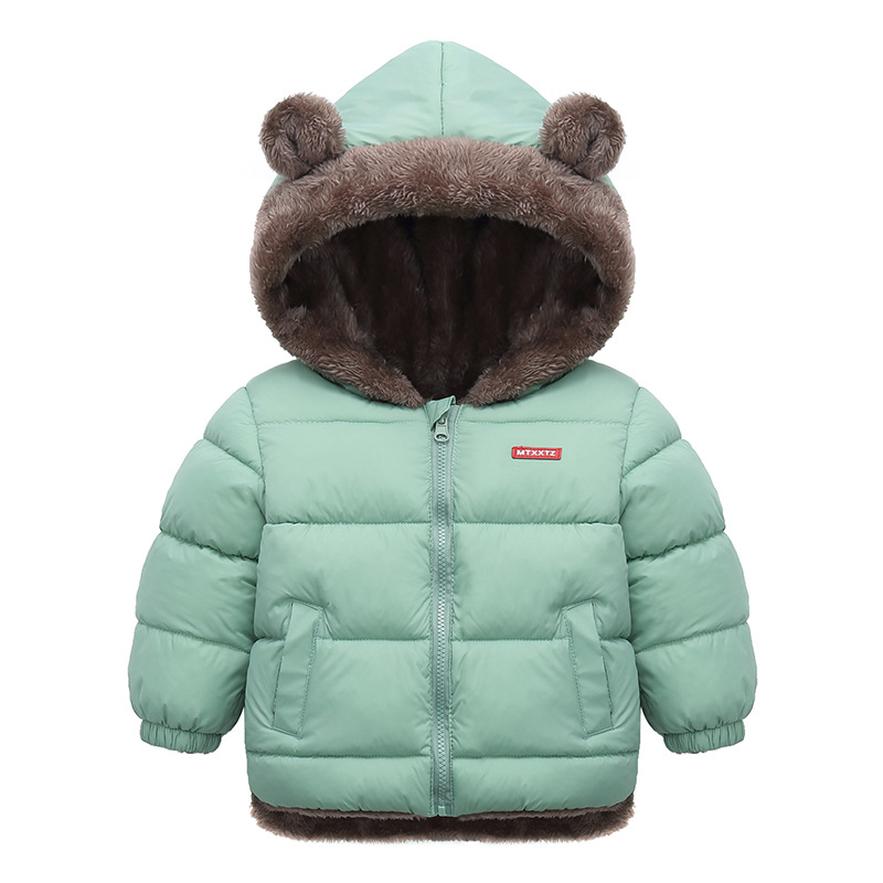 AliExpress Baby Boys Girls Jacket Hooded Cotton Outerwear Children's Thick Fleece Coat Cashmere Padded Jackets Winter Boys Girls Warm Coats, view 6