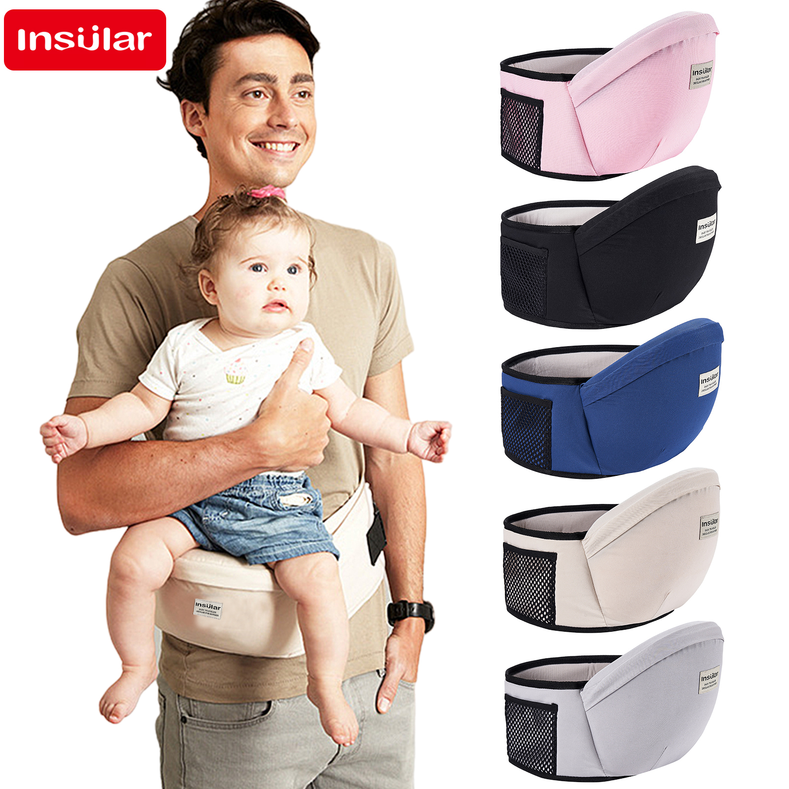 AliExpress Baby Carrier Waist Stool Walkers Baby Sling Hold Waist Belt Backpack Hipseat Belt Kids Adjustable Infant Hip Seat