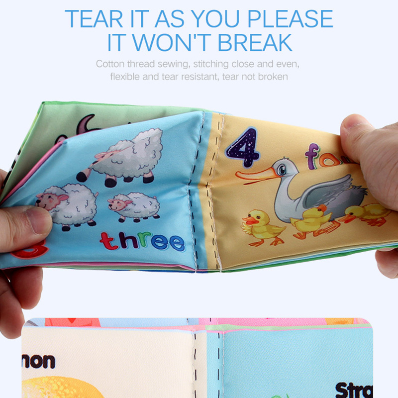 AliExpress Baby Cloth Books Enlightenment Early Educational Toys Kids Fruits Animal Numbers Food Cognitive Book for Toddlers 12-72 Month, view 4
