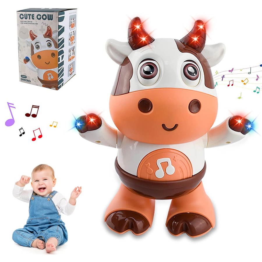 AliExpress Baby Dancing Cow Toy - Electric Music Plush Cow with Funny Songs and Moves, Baby Interactive Baby Toys, Cute Toddler Christmas G