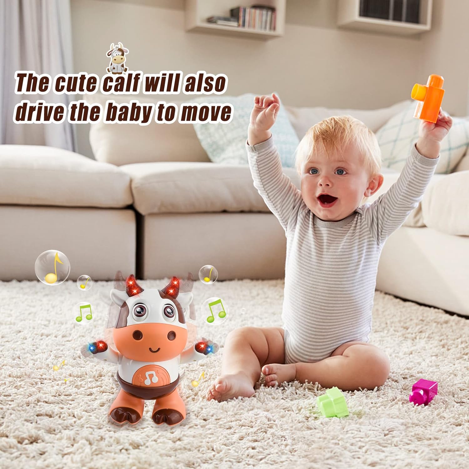 AliExpress Baby Dancing Cow Toy - Electric Music Plush Cow with Funny Songs and Moves, Baby Interactive Baby Toys, Cute Toddler Christmas G, view 3