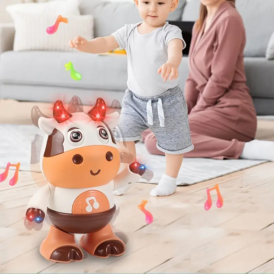 AliExpress Baby Dancing Cow Toy - Electric Music Plush Cow with Funny Songs and Moves, Baby Interactive Baby Toys, Cute Toddler Christmas G, view 4