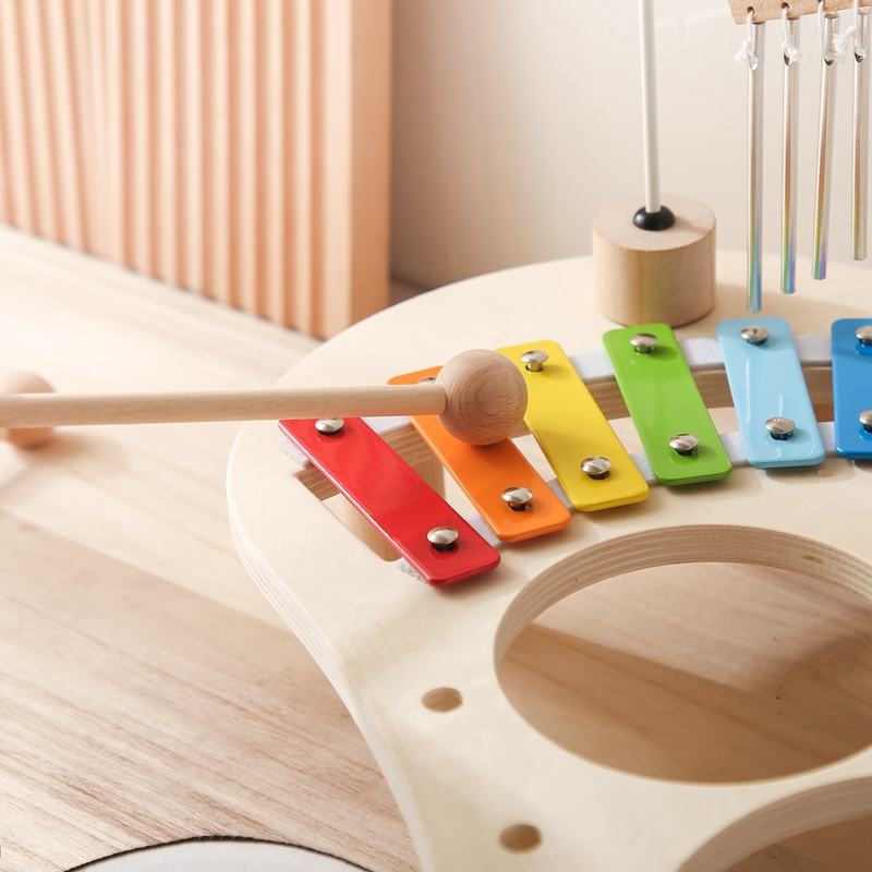 AliExpress Baby Educational Toys Wooden Aeolian Bells Montessori Children's Musical Toys Xylophone Newborn Birthday Gifts Music Table Toys, view 5