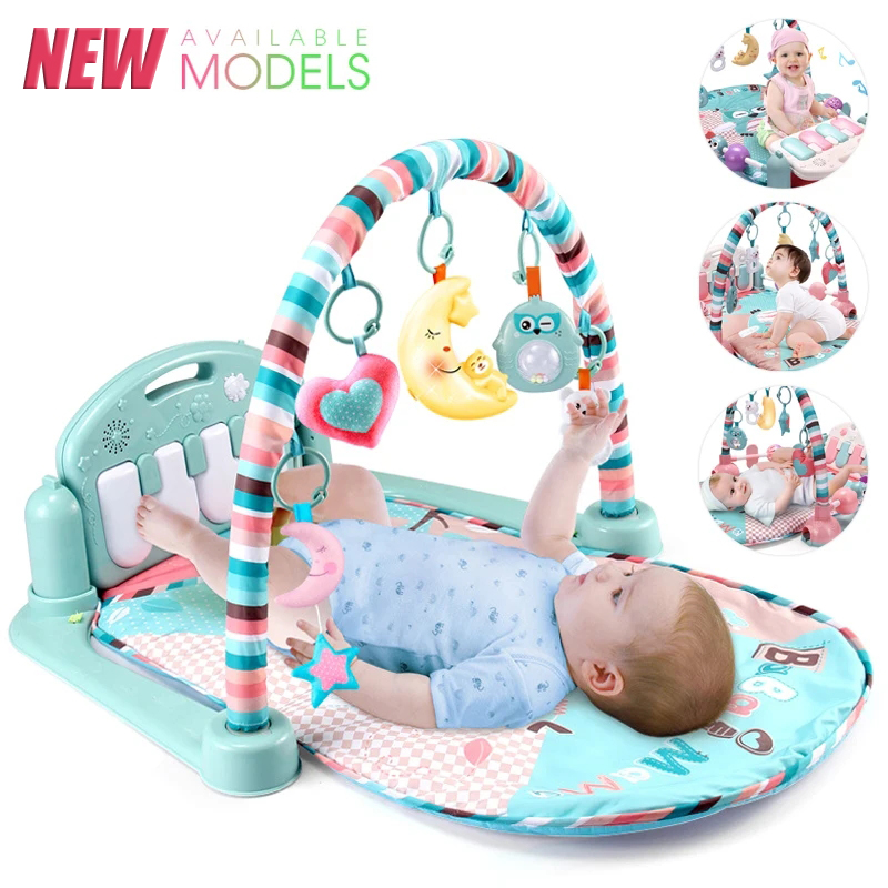 AliExpress Baby Fitness Stand Music Play Gym Activity Toys Newborn Piano Crawling Blanket Pedal Game Pad Early Education 0-36 Months Gifts