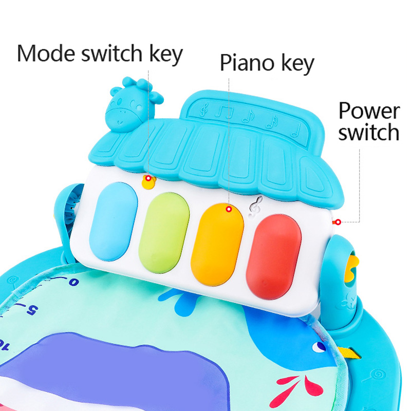 AliExpress Baby Fitness Stand Music Play Gym Activity Toys Newborn Piano Crawling Blanket Pedal Game Pad Early Education 0-36 Months Gifts, view 2