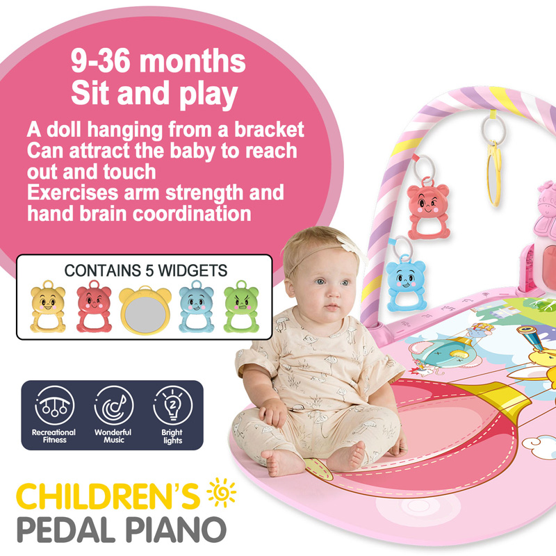 AliExpress Baby Fitness Stand Music Play Gym Activity Toys Newborn Piano Crawling Blanket Pedal Game Pad Early Education 0-36 Months Gifts, view 5
