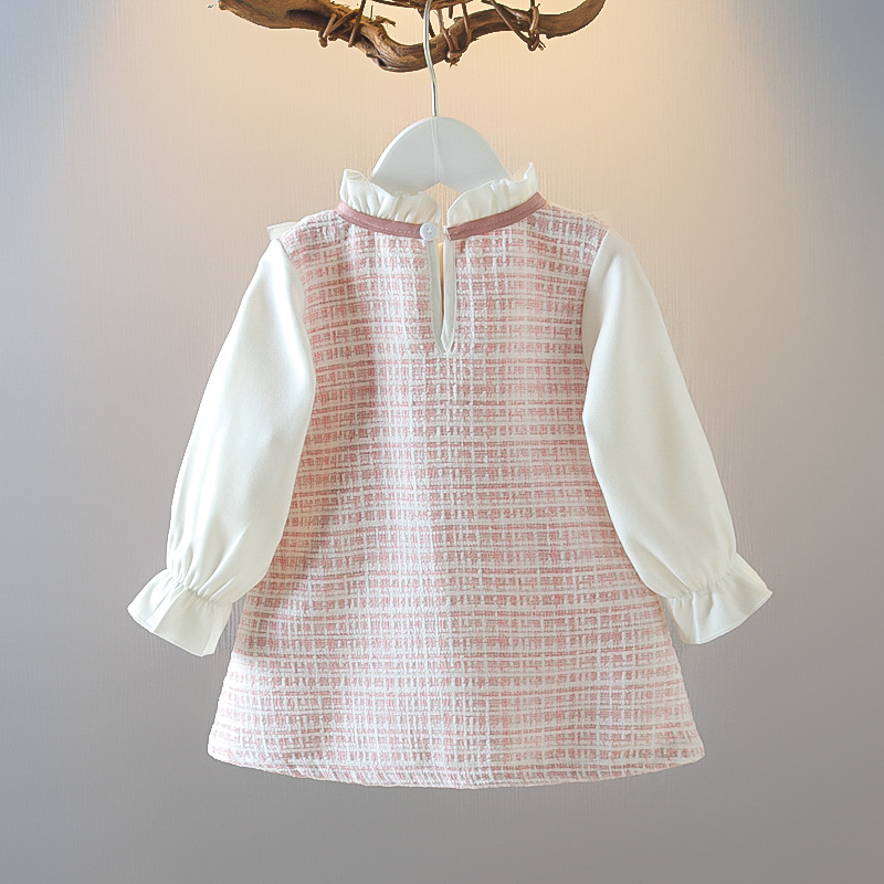 AliExpress Baby Girl Dresses Spring/Fall Bow-Tie Plaid Long-Sleeve Girls' Dress Adorable Princess Baby Dress Baby Girl Clothes, view 4