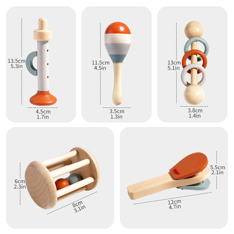 AliExpress Baby Handheld Bell, Ringing Instrument, Early Childhood Education, Soothing Bed Bell Wooden Gripping, Chewing Toy, view 6