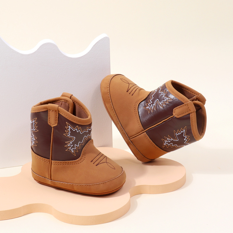 AliExpress Baby Little Boots Soft PU and Cotton High Quality 2024 New Style Spring and Autumn Prewalking Shoes for Boys and Girls BHX3210, view 2