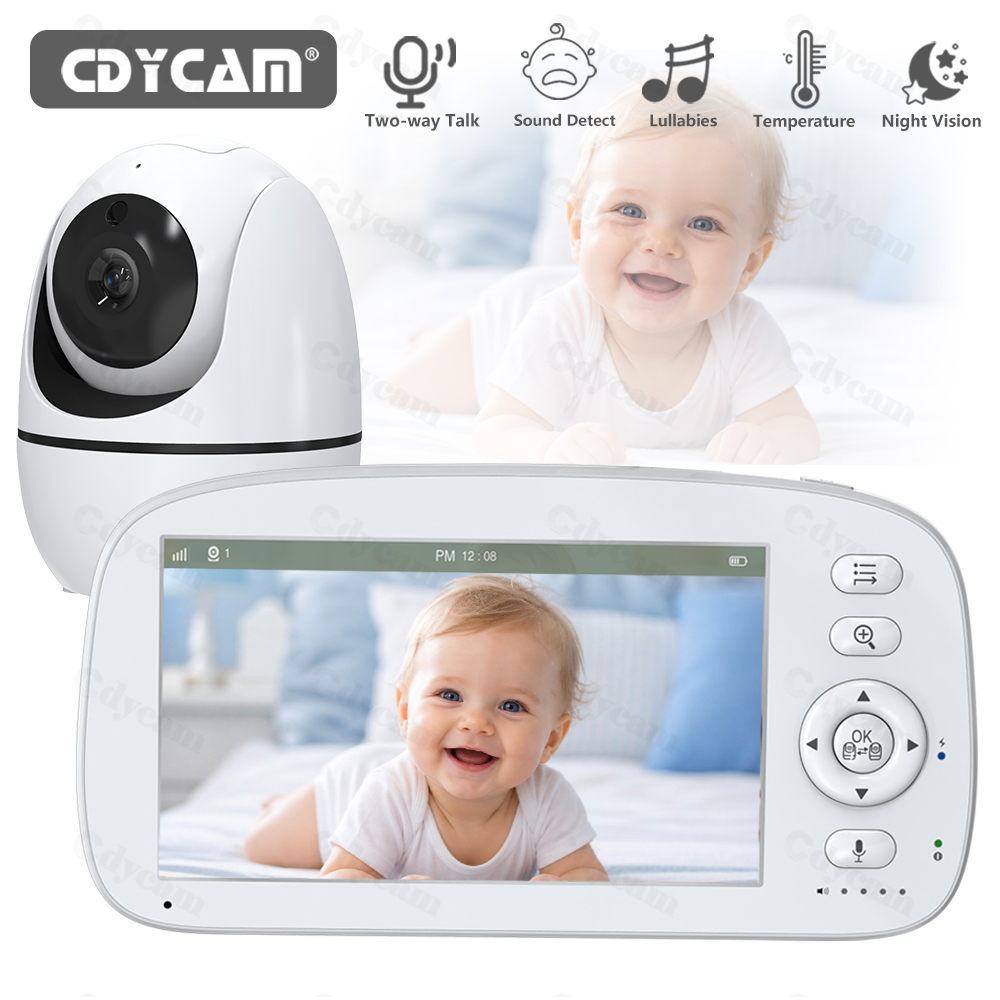 AliExpress Baby Monitor with Camera and Night Vision, 5''Display with 5000mAh Battery,Pan-Tilt-Zoom Video Baby Monitor,2-Way Talk Lullabies