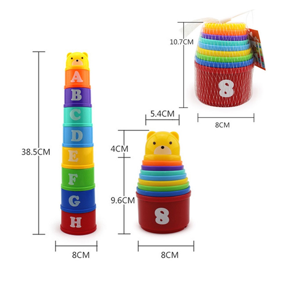 AliExpress Baby Montessori Cup Stacking Toys Beach Pool Bathtub Educational Toys for Toddler Infant 0-12 Month Xmas Gift, view 6