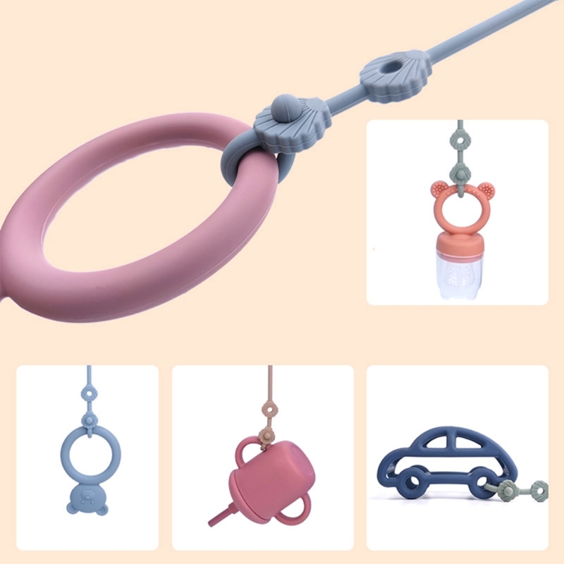 AliExpress Baby Pacifier Chain with Safety Straps Silicone Holder Stroller & Highchair Accessory Drinking Cup Holder Strap for Pram, view 4