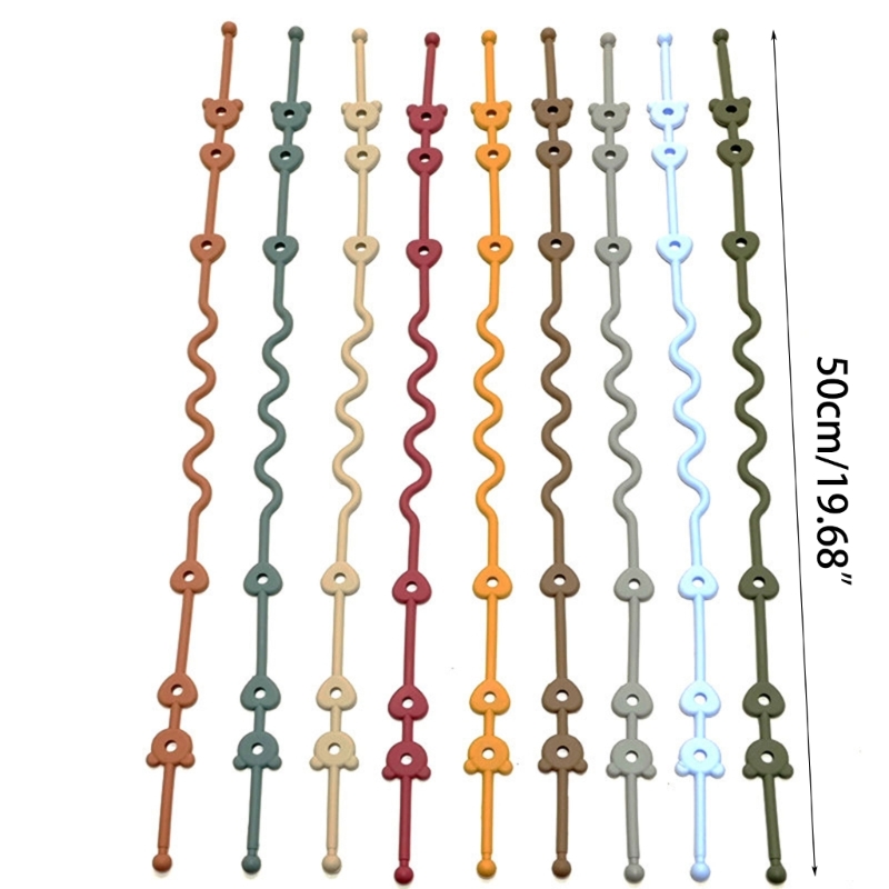 AliExpress Baby Pacifier Chain with Safety Straps Silicone Holder Stroller & Highchair Accessory Drinking Cup Holder Strap for Pram, view 3