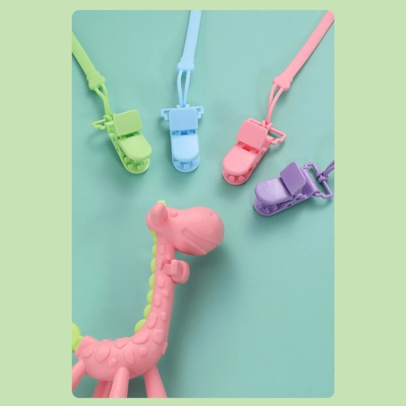 AliExpress Baby Pacifier Teething Clip Silicone Chain Fastened Strap for Newborn Teether Chain Nipple Holder Nursing Accessories