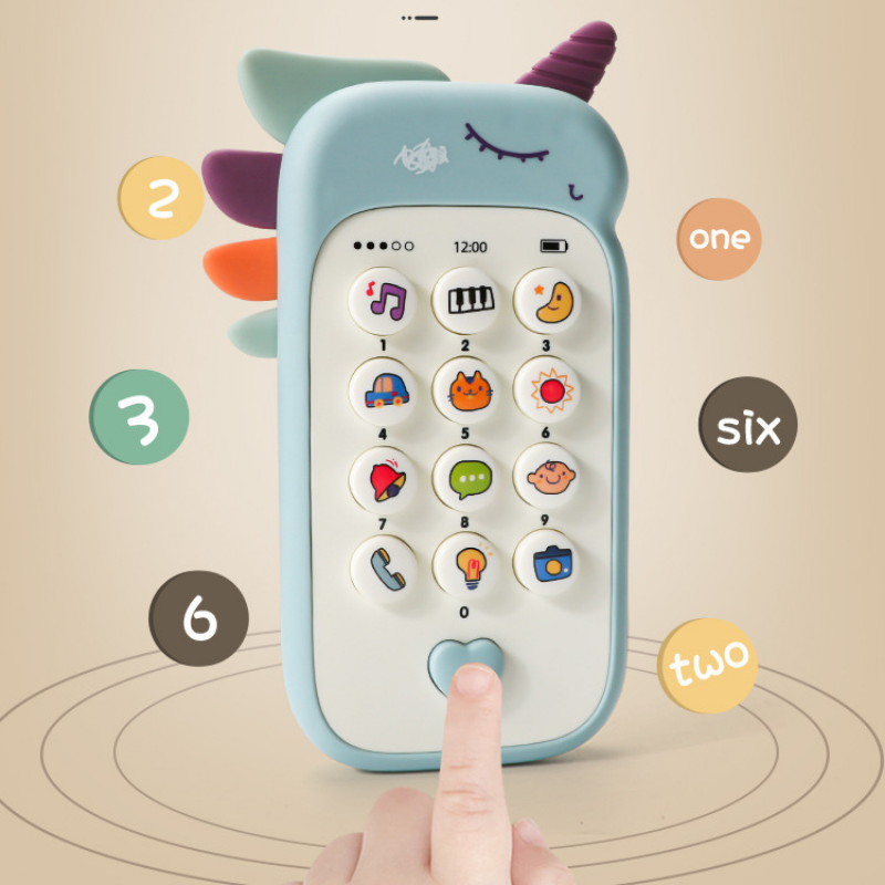 AliExpress Baby Phone Toy Music Sound Telephone Sleeping Toys With Teether Simulation Phone Kids Infant Early Educational Toy Kids Gifts, view 3