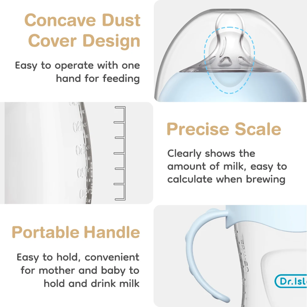 AliExpress Baby PP Bottle 150/240/330ML Newborn Baby Bottle with Handle Milk BottleFeeding Baby Bottles Newborn Feeding Supplies BPA-Free, view 6