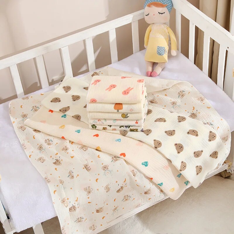 AliExpress Baby Receive Blanket for Newborn Cotton Muslin Swaddle Blanket Bedding Infant Bath Towel Baby Items Mother Kids