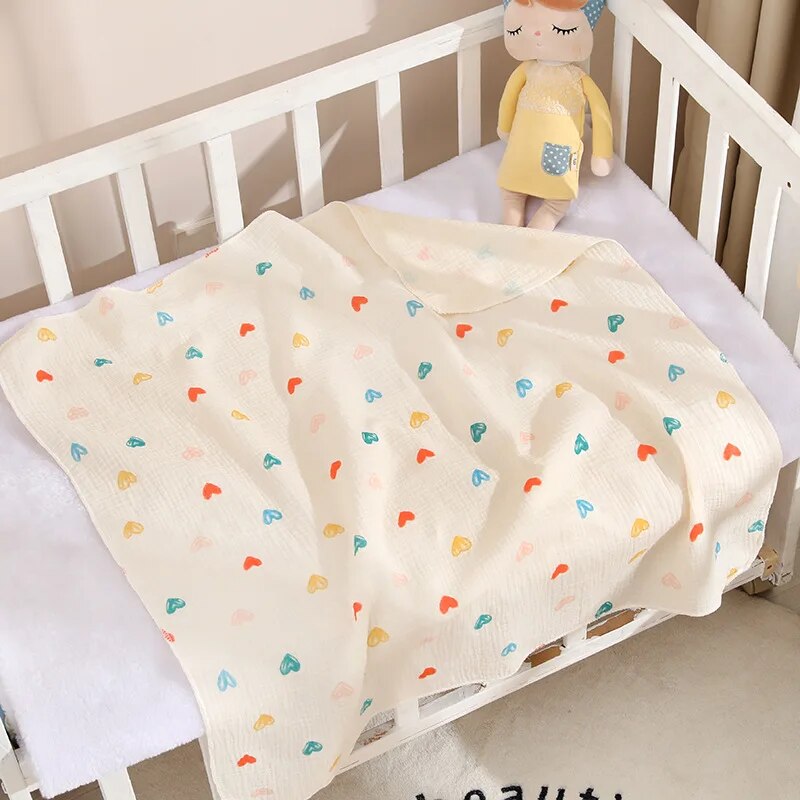 AliExpress Baby Receive Blanket for Newborn Cotton Muslin Swaddle Blanket Bedding Infant Bath Towel Baby Items Mother Kids, view 5
