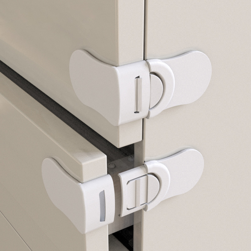 AliExpress Baby Safety Drawer Lock Anti-Pinching Hand Cabinet Drawer Locks Plastic White Safety Buckle for Children Kids Protection