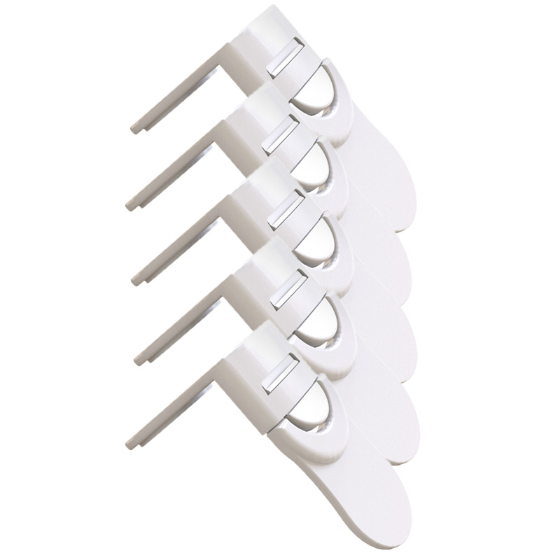 AliExpress Baby Safety Drawer Lock Anti-Pinching Hand Cabinet Drawer Locks Plastic White Safety Buckle for Children Kids Protection, view 4
