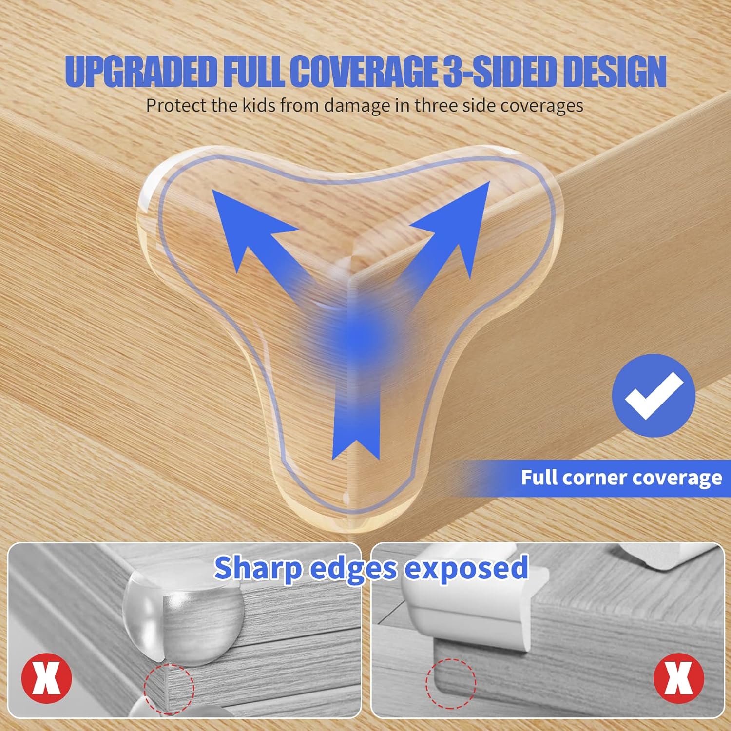 AliExpress Baby Safety Silicone Kids Proofing Edge Protector Soft Transparent Children Anti Collision Table Corner Edge Protection Cover, view 5