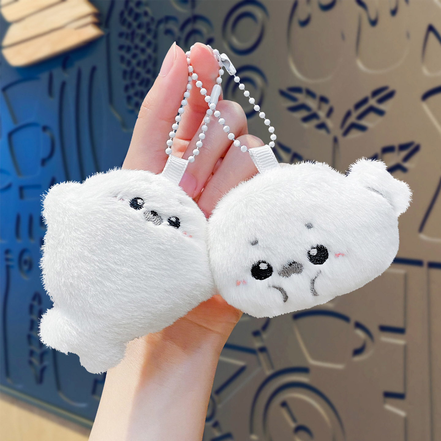 AliExpress Baby seal plush toy bag pendant, cartoonish and cute plush doll pendant, baby doll keychain, gift for you